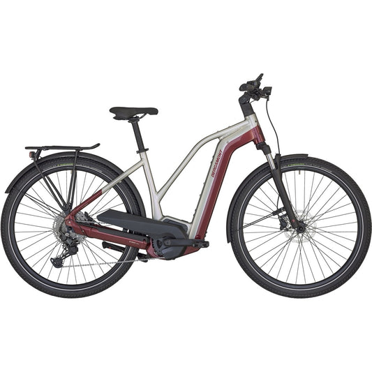 Elcykel hybrid Bergamont E-Horizon LTD Premium Lady Shiny Silver/Candy Red