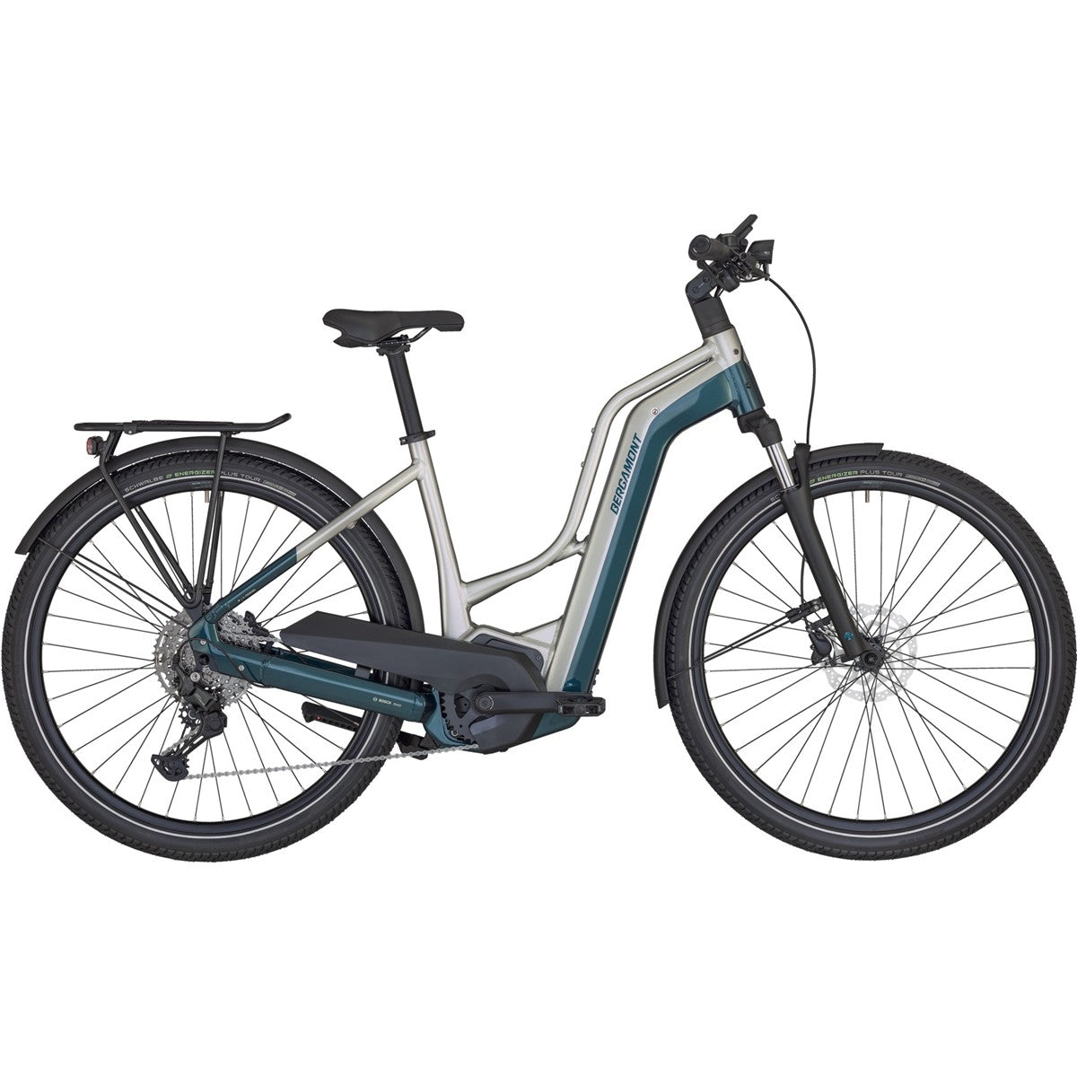 Elcykel hybrid Bergamont E-Horizon LTD Premium Amsterdam Shiny Silver/Petrol Blue
