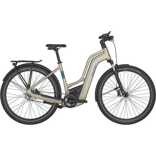 Elcykel hybrid Bergamont E-Horizon Elite Belt Premium Amsterdam Matt Warm Silver