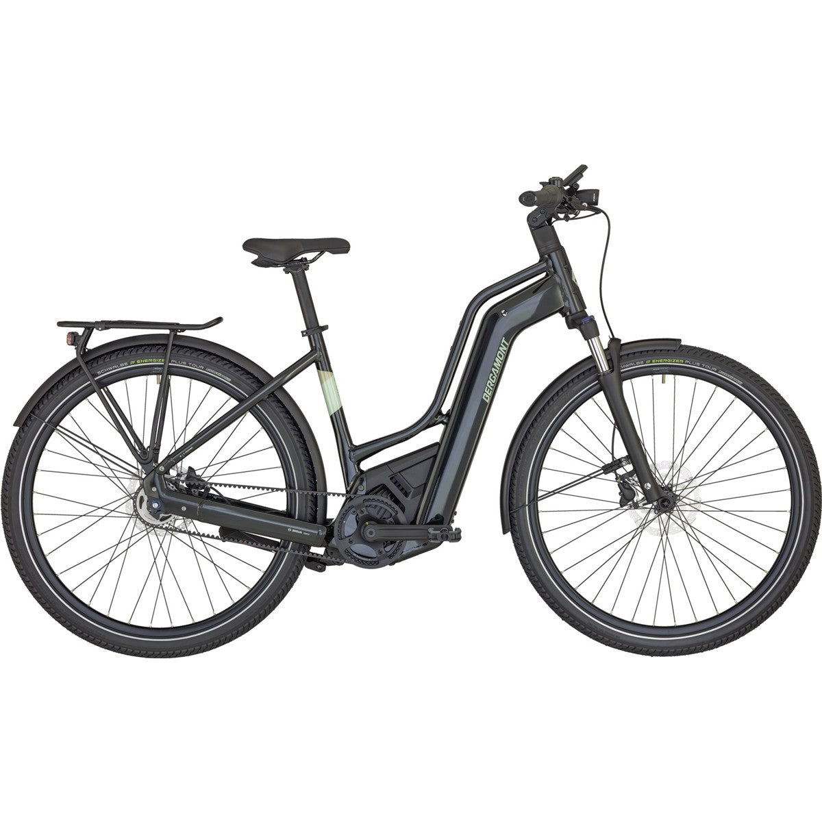 Elcykel hybrid Bergamont E-Horizon Elite 6 Belt Amsterdam Shiny Greenish Black