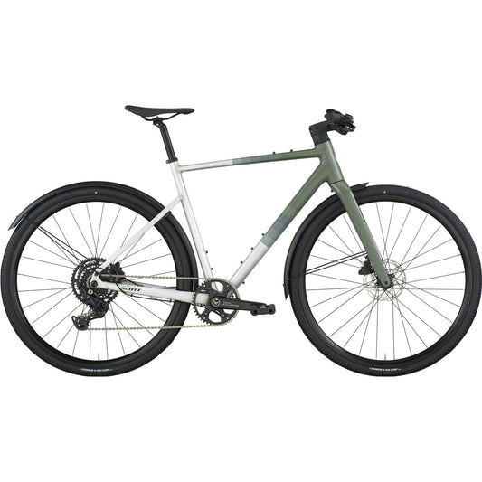 Hybridcykel Scott Metrix 30 EQ Alloy Silver/Wenge Green