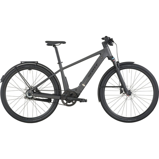 Hybridcykel el Scott Passage 10 Belt Midnight Grey