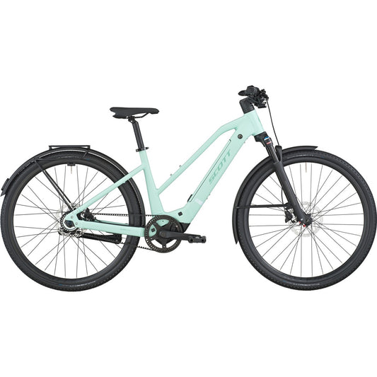 Hybridcykel el Scott Passage 10 Belt Slope Mint Green