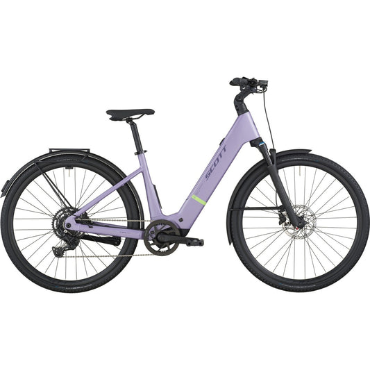 Hybridcykel el Scott Passage 20 Wave Lila Purple