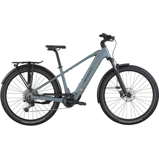 Hybridcykel el Scott Sub Sport 20 Hematite Blue