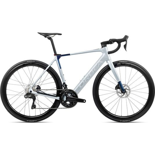 Elcykel Racer Orbea Gain M20i 353Wh Ultegra Di2 Halo Silver/Blue Carbon View