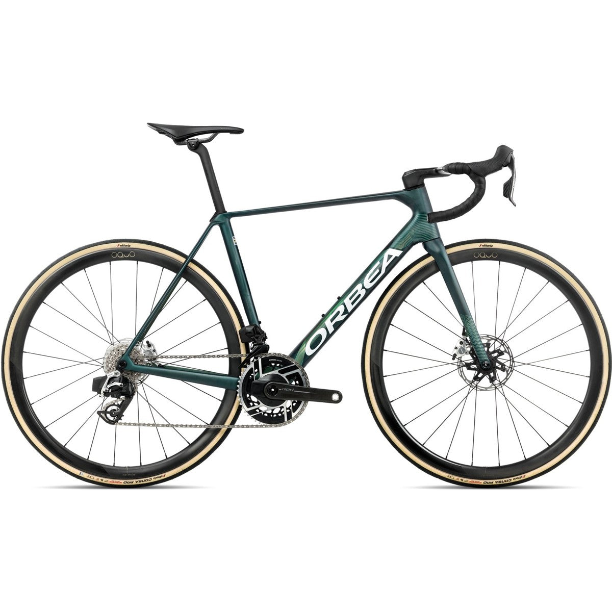 Racercykel Orbea Orca M11eLTD PWR Red AXS Escape Green/Carbon View Matt