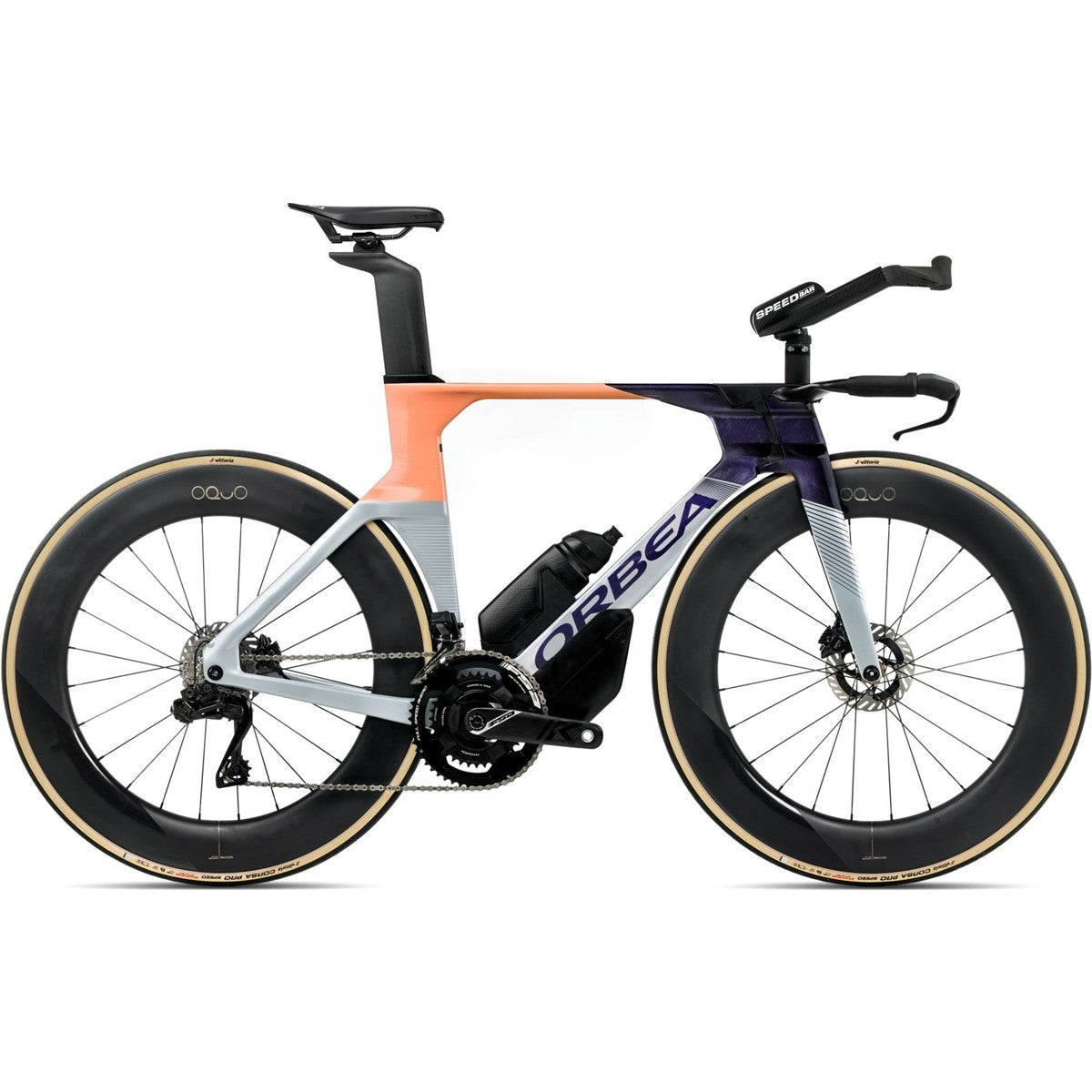 Tempocykel Orbea Ordu M10iLTD UCI Dura-Ace Di2 Halo Silver/Tanzanite Carbon View/Orange Cloud