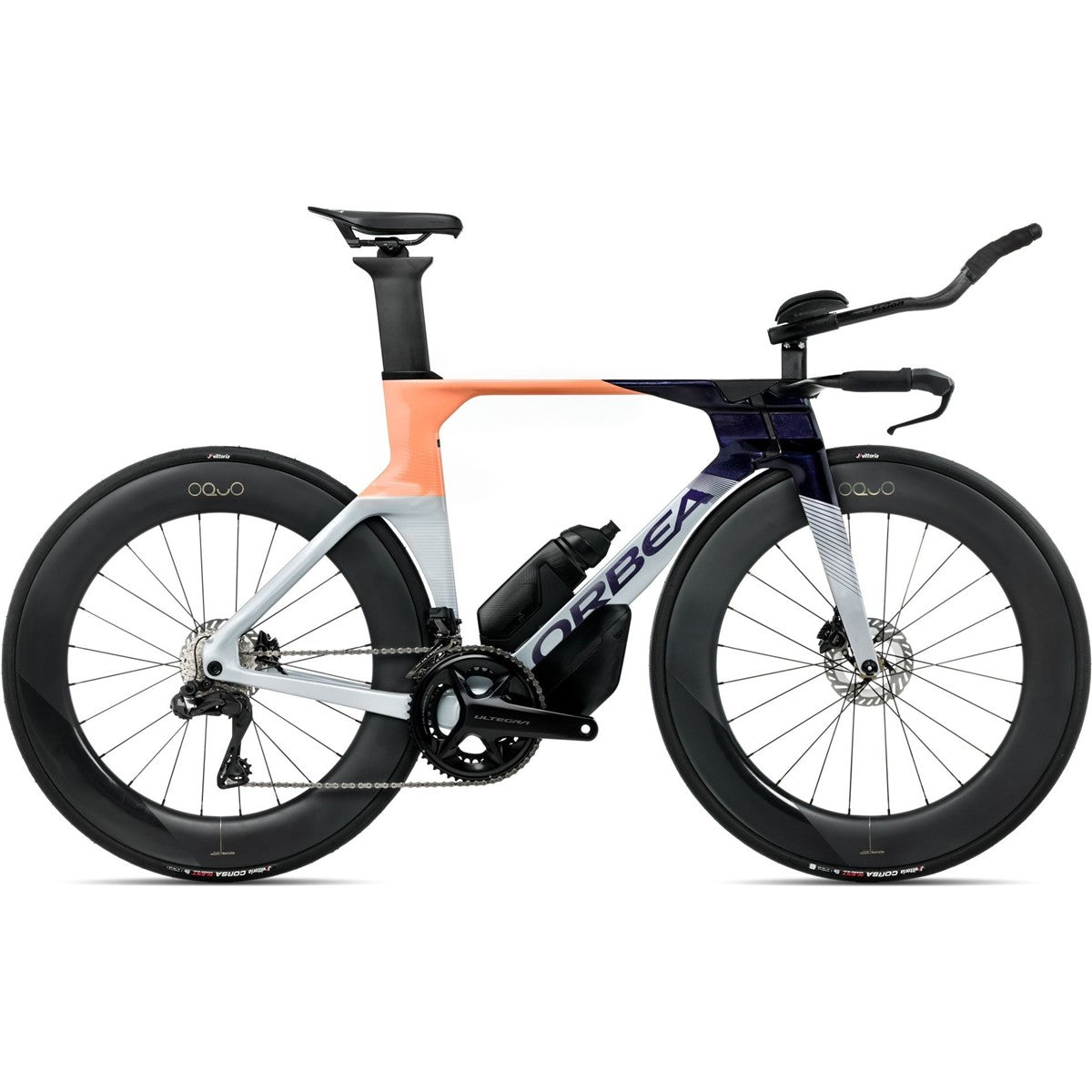 Triathloncykel Orbea Ordu M20iLTD Ultegra Di2 Halo Silver/Tanzanite Carbon View/Orange Cloud