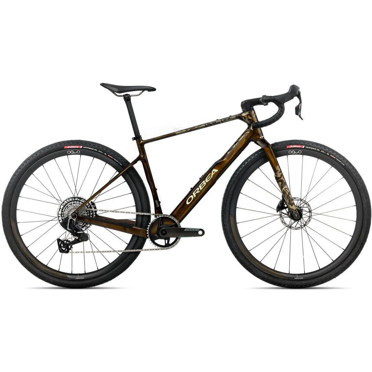 Gravelcykel Orbea Terra M21eTeam 1X Force AXS Caramel Carbon View