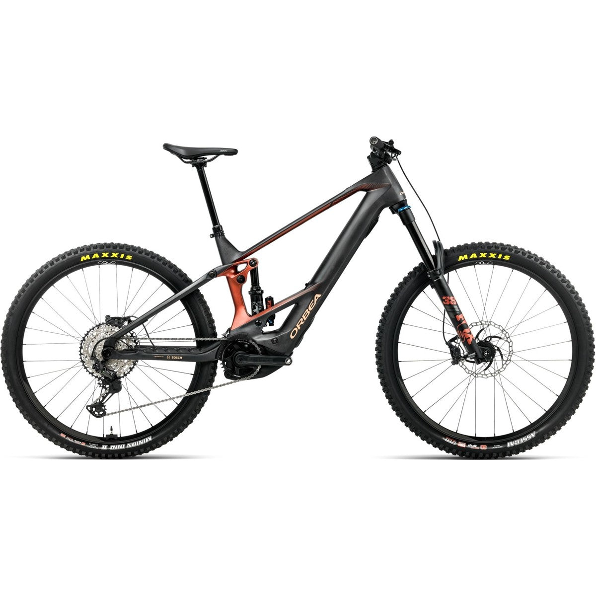 El MTB Orbea Wild M10 Mullet 750Wh Diamond Carbon View/Mars Red