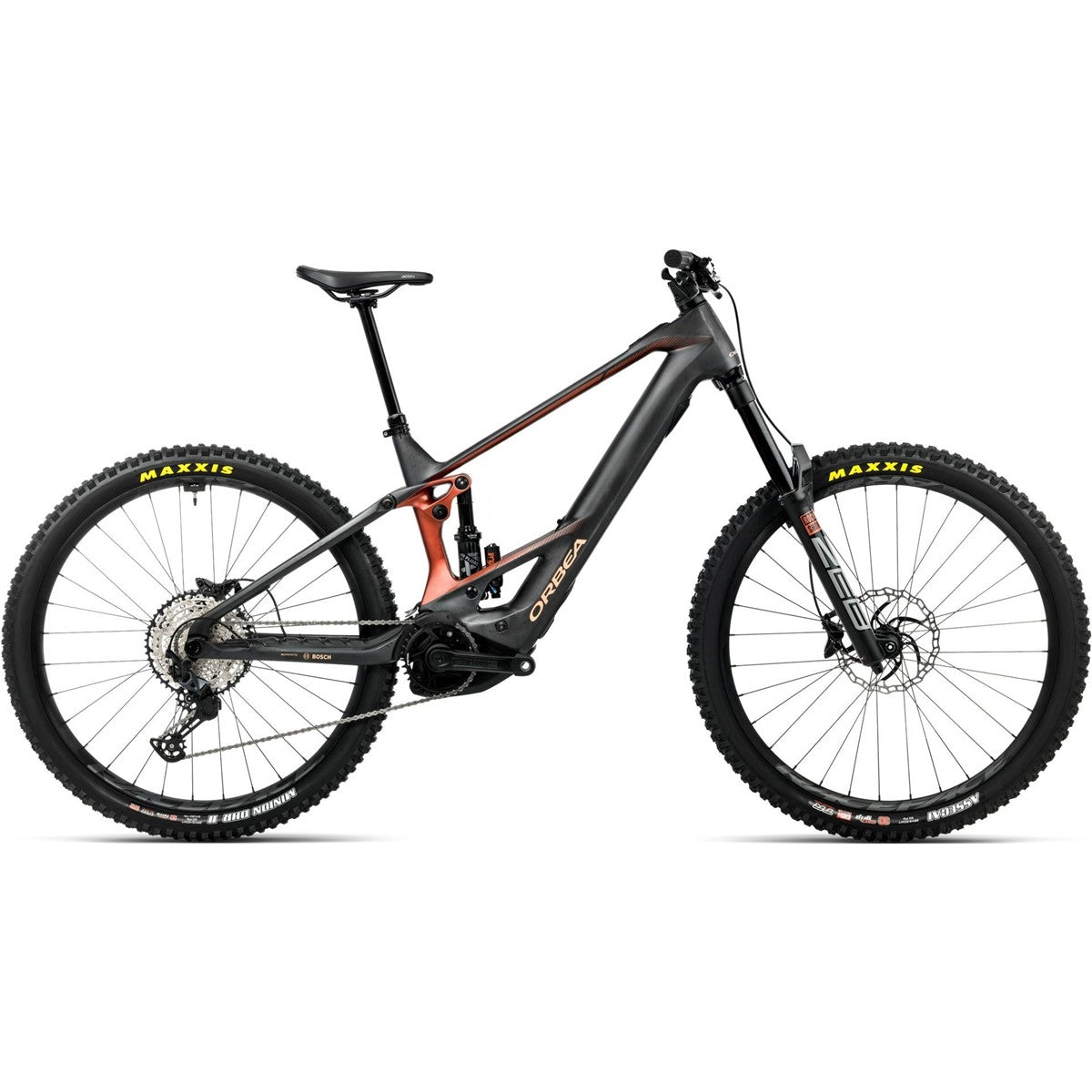 El MTB Orbea Wild M20 Mullet 750Wh Diamond Carbon View/Mars Red