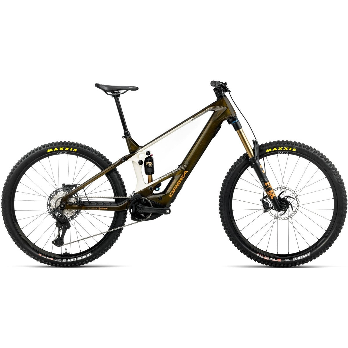 El MTB Orbea Wild M-Team Mullet 750Wh XT Di2 Caramel Carbon View/Cream White