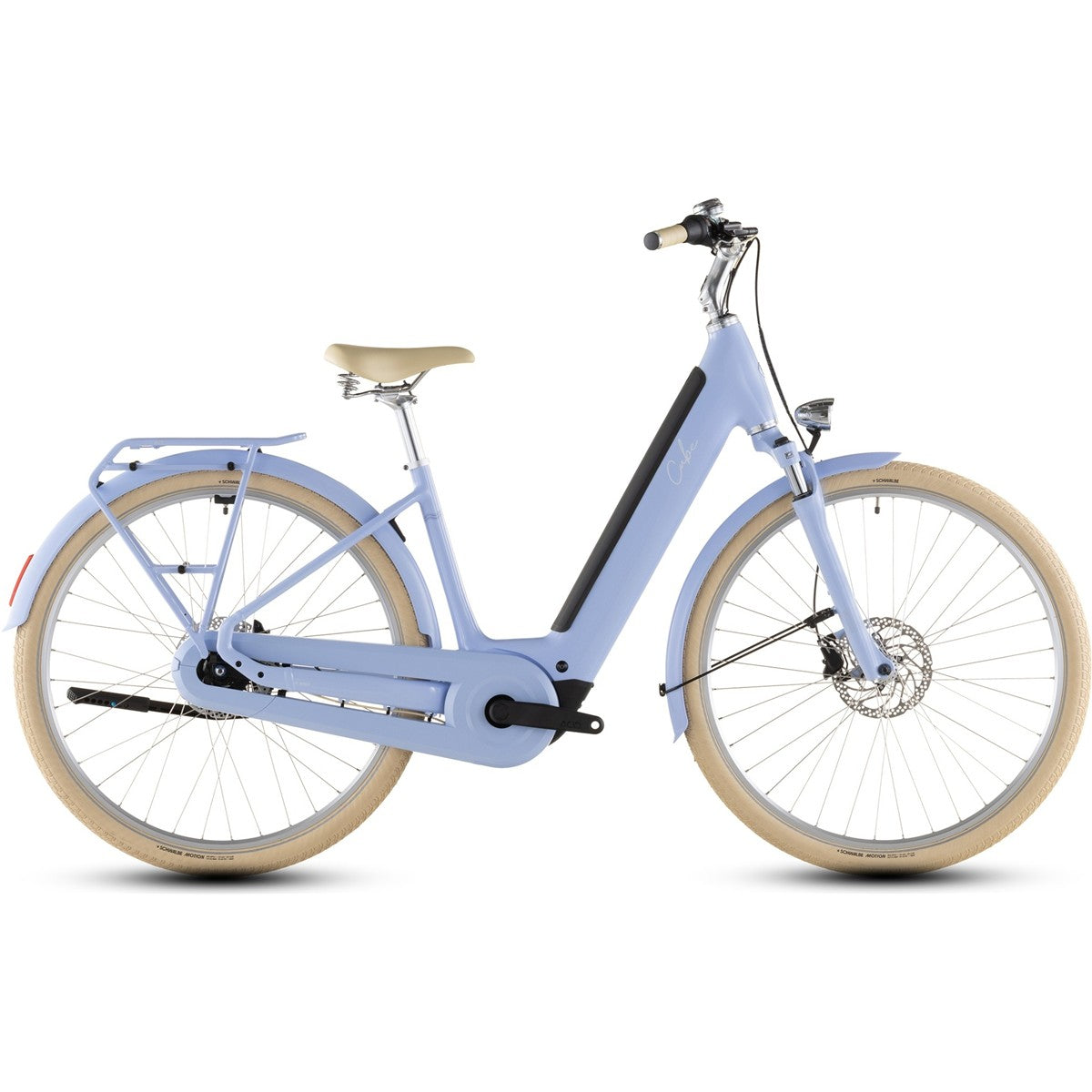 Elcykel Dam Cube Aruba Hybrid 600 Blueblossom/Creme