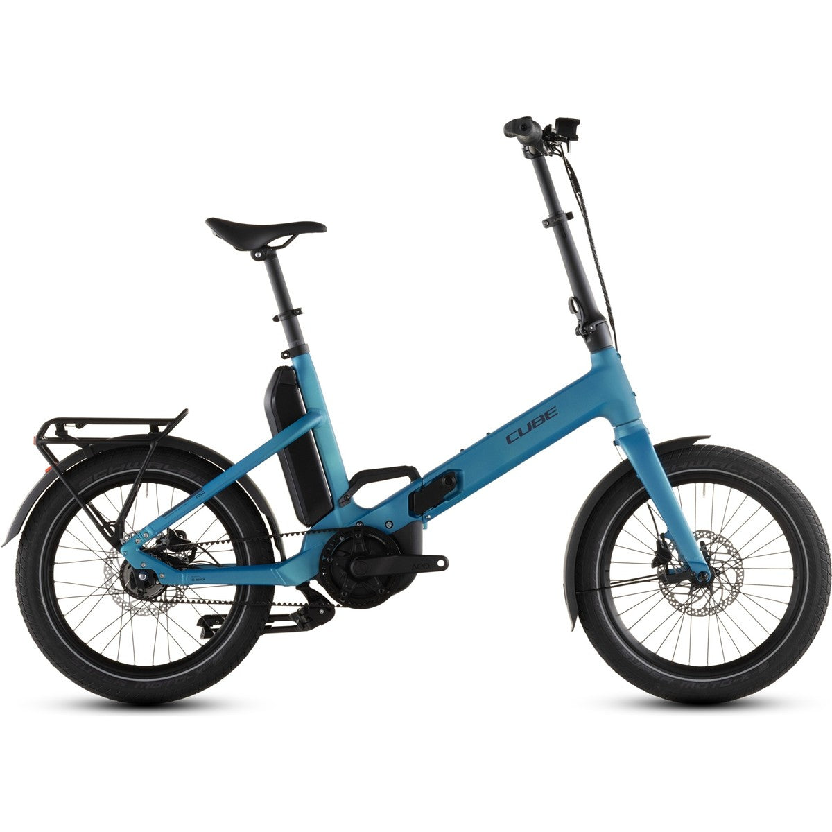 Hopfällbar Elcykel Cube Fold Hybrid Comfort 545 Azure/Reflex ONESIZE