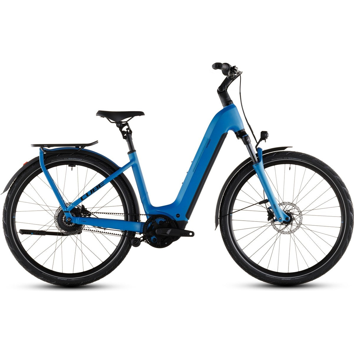 Hybridcykel el Cube Kathmandu Hybrid Comfort Pro 800 Low Azure/Black