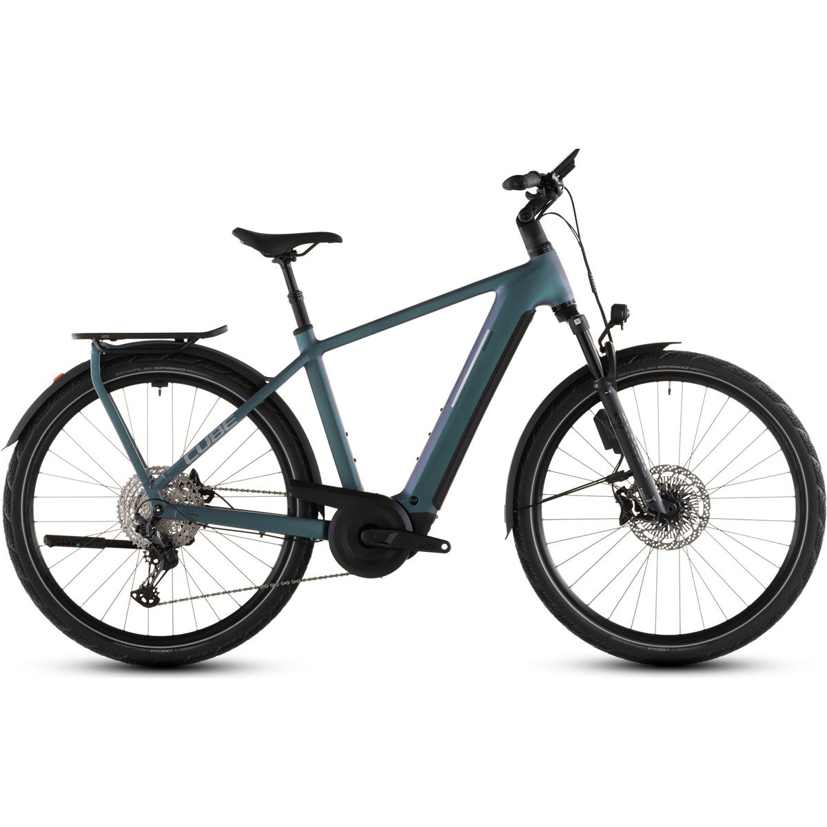 Hybridcykel el Cube Kathmandu Hybrid EXC 800 Smaragdgrey/Prism