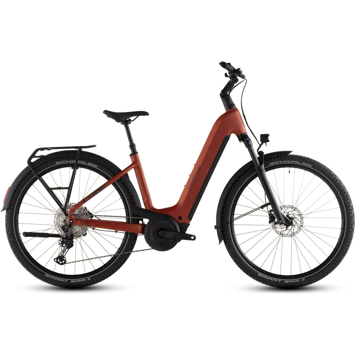 Hybridcykel el Cube Nuride Hybrid Pro 600 Low Chilli/Black
