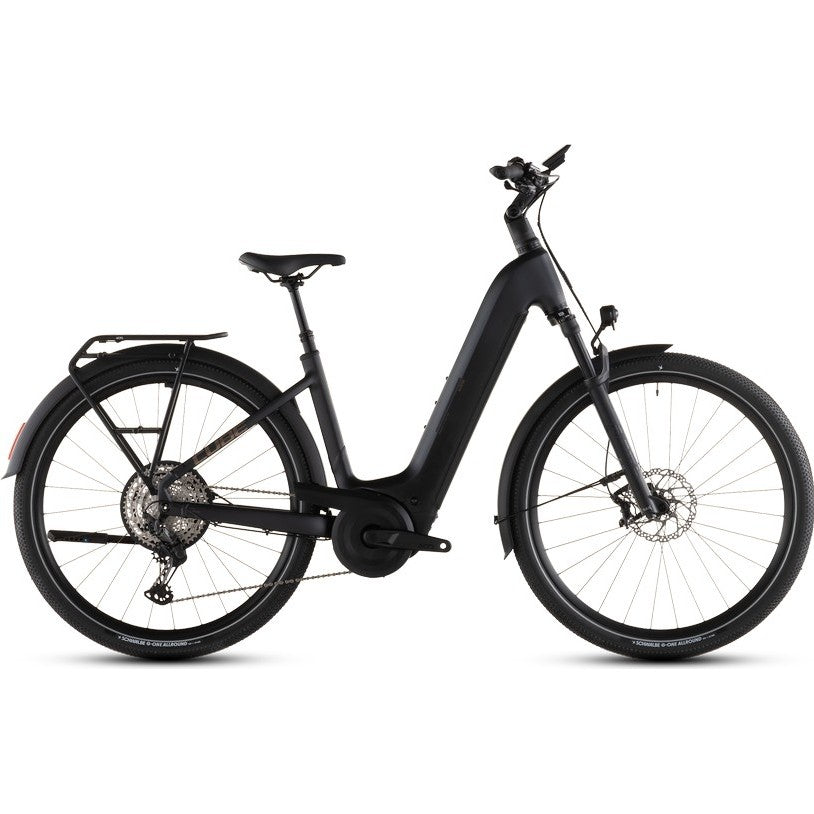Hybridcykel el Cube Nuride Hybrid SLX 800 Low Black/Gold