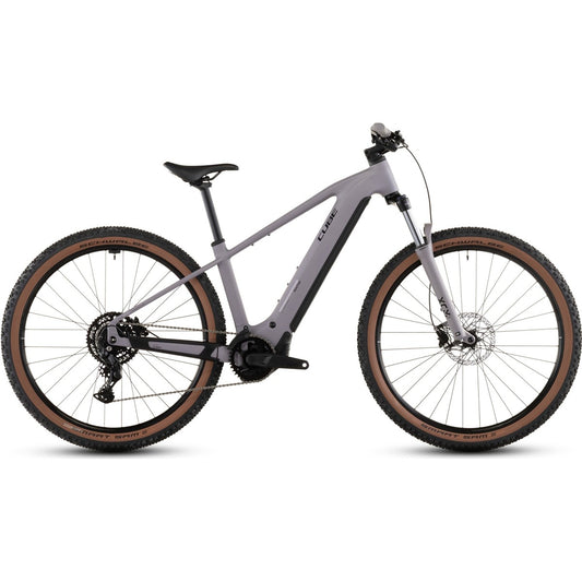 El MTB Cube Reaction Hybrid Performance 600 Plumgrey/Black