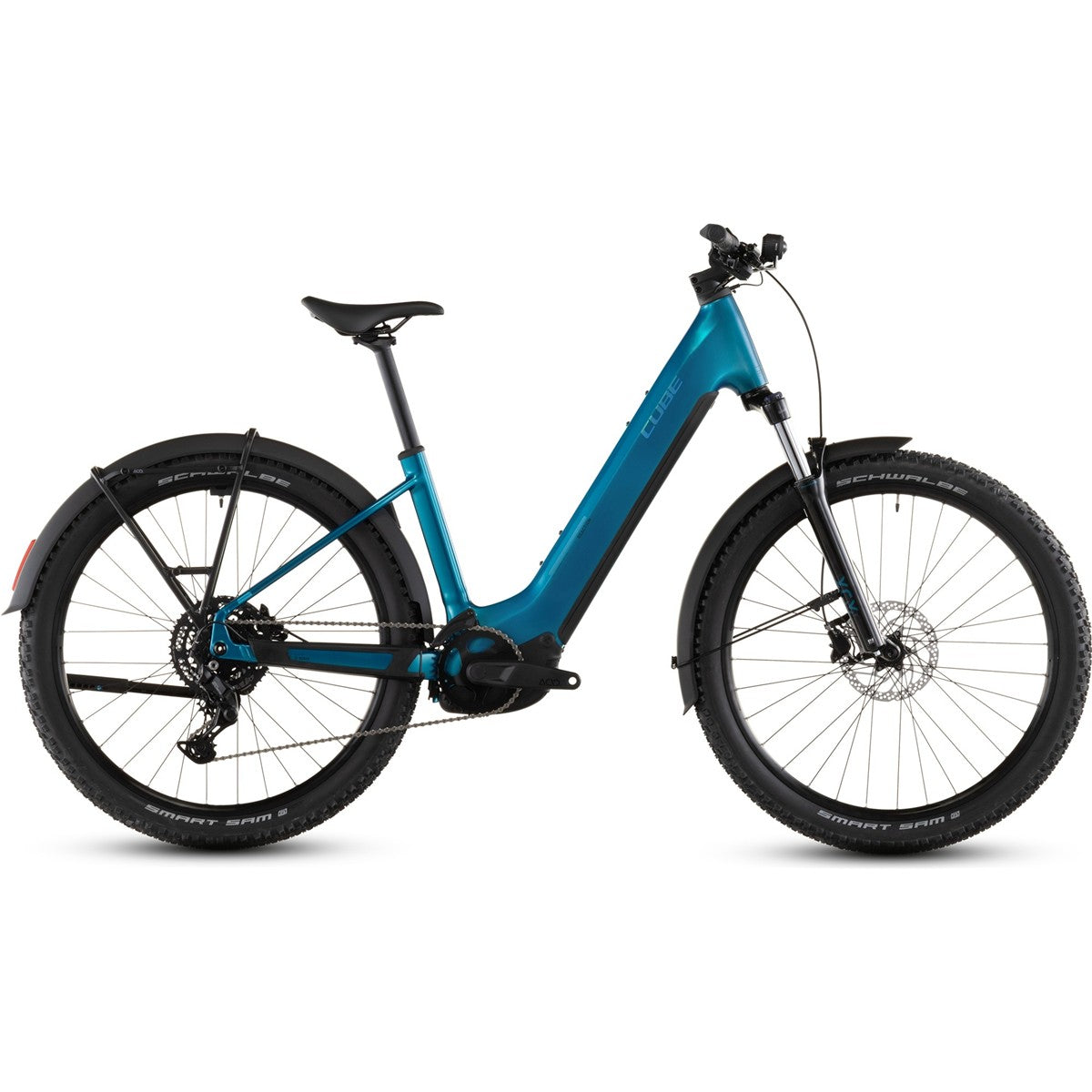 El MTB Cube Reaction Hybrid Performance 600 FE Low Electricblue/Dazzle
