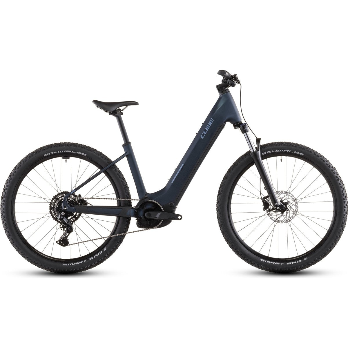 El MTB Cube Reaction Hybrid Performance 600 Low Indigoblue/Reflex
