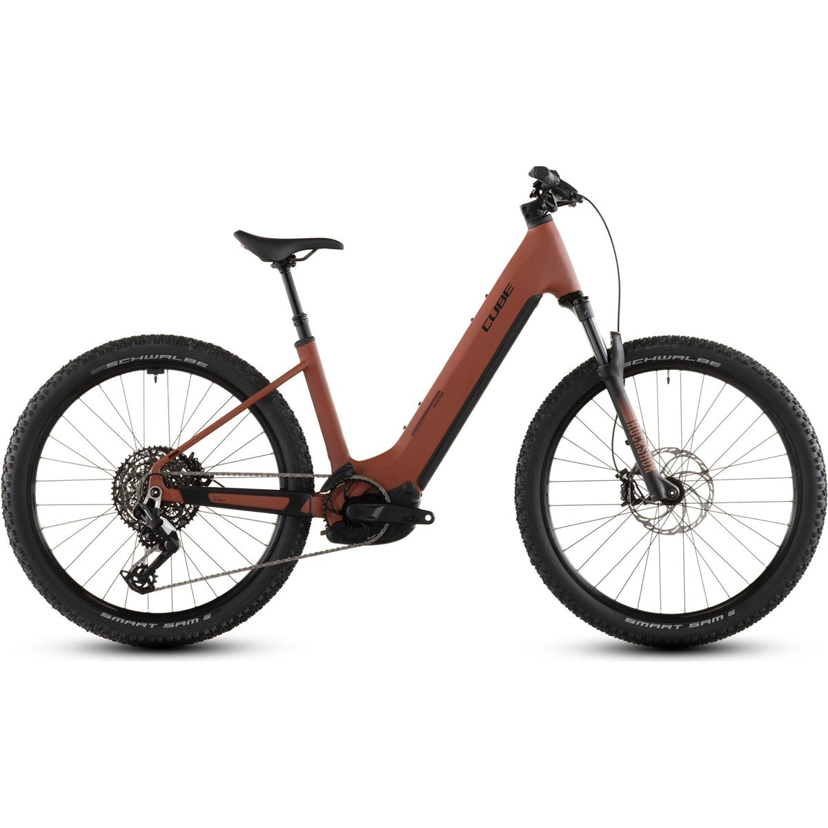 El MTB Cube Reaction Hybrid Race 800 Low Amber/Black