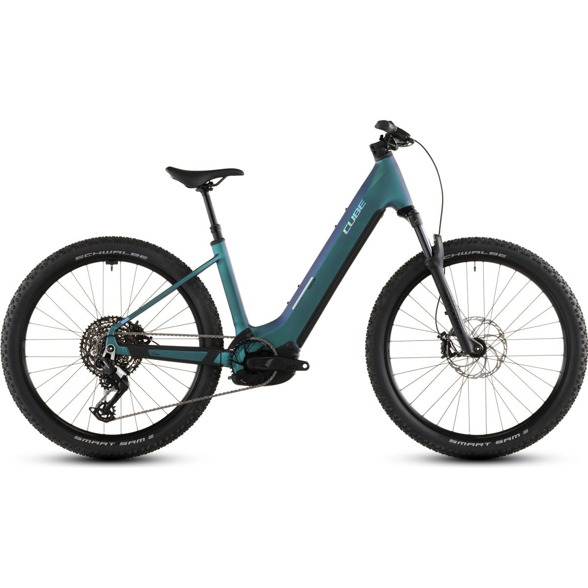 El MTB Cube Reaction Hybrid Race 800 Low Polarlight/Prism