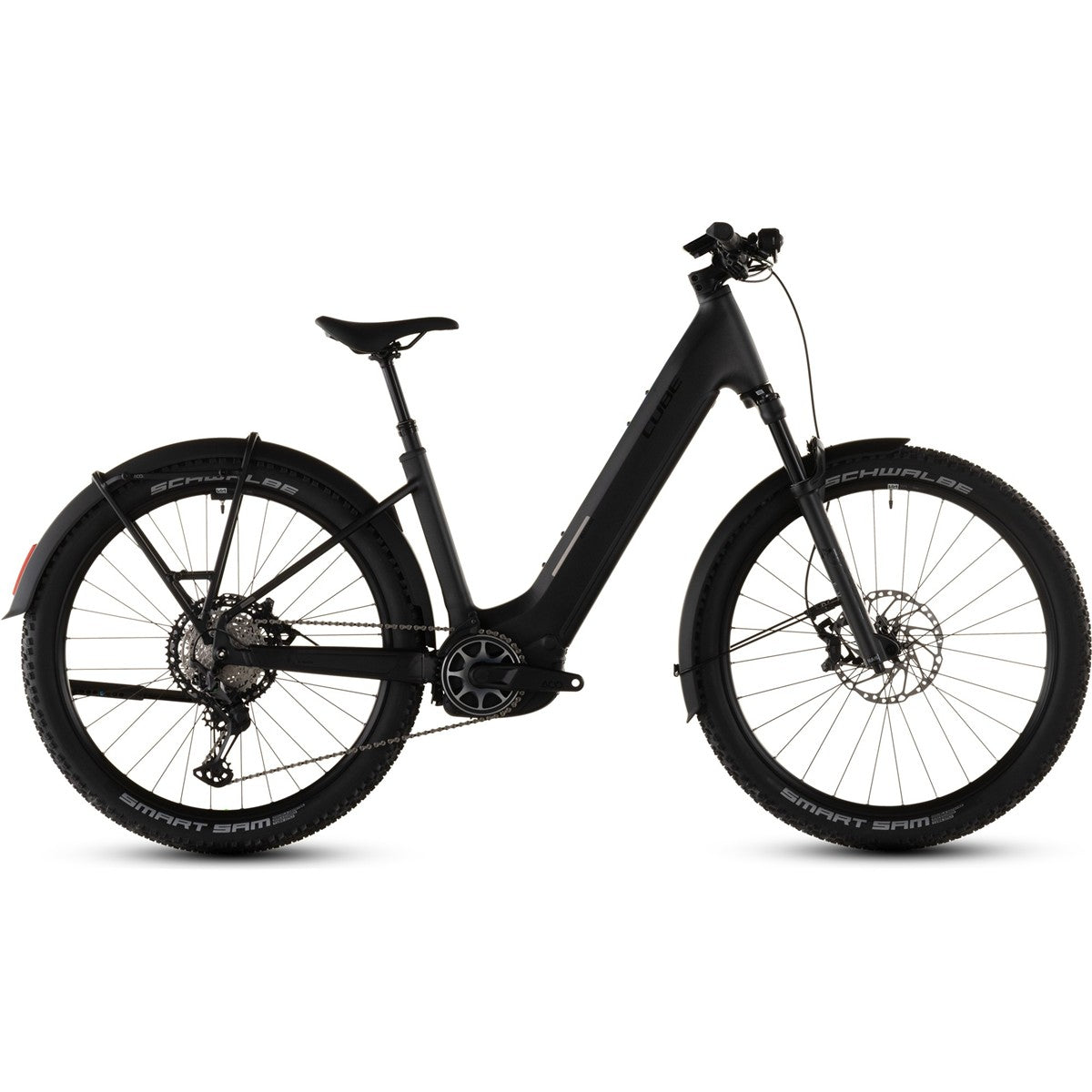 El MTB Cube Reaction Hybrid SLX 800 FE Low Silverdust/Chrome
