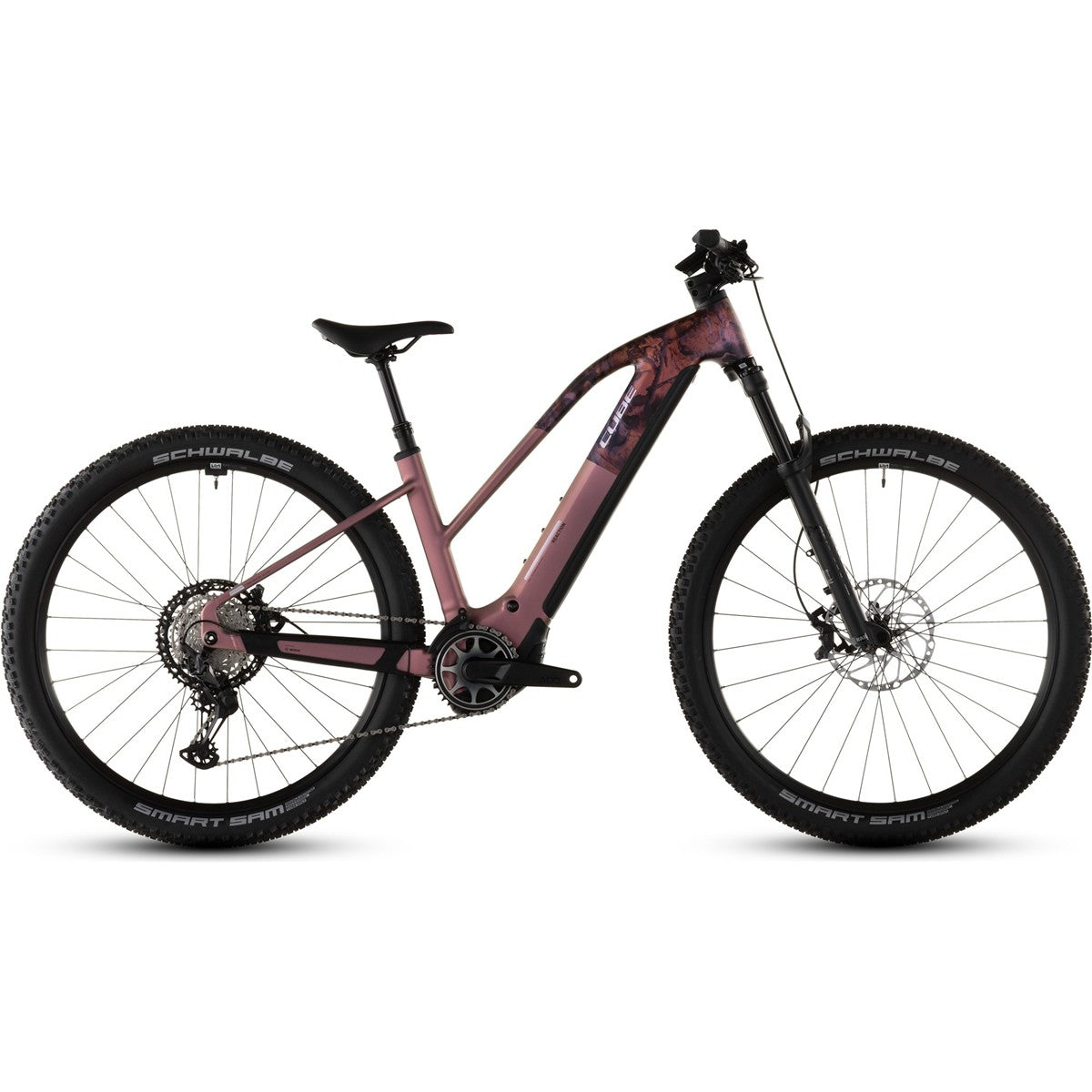 El MTB Cube Reaction Hybrid SLX 800 Mid Shiftblush/Art