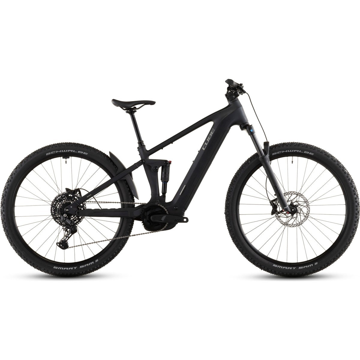 El MTB Cube Stereo Hybrid ONE22 Pro 600 Night/Chrome