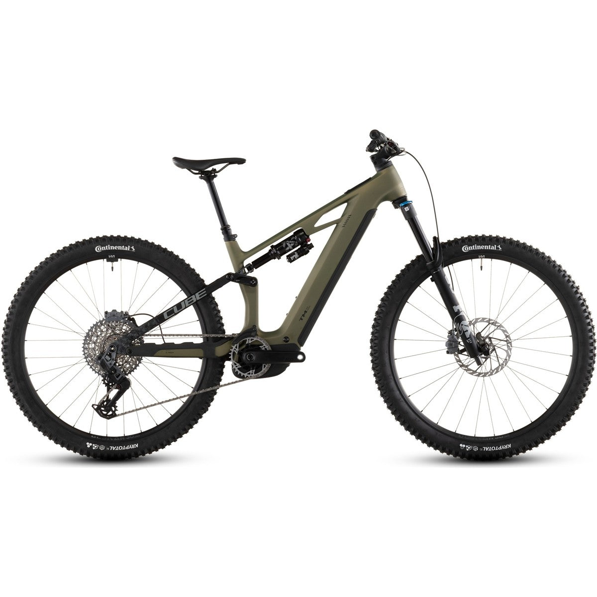 El MTB Cube Stereo Hybrid ONE44 HPC TM 800 Reedgreen/Matrix