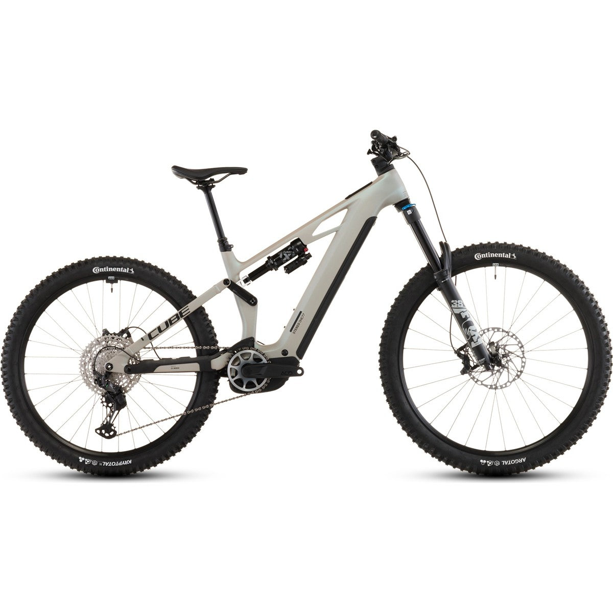 El MTB Cube Stereo Hybrid ONE77 HPC SLX 800 Glintsand/Black