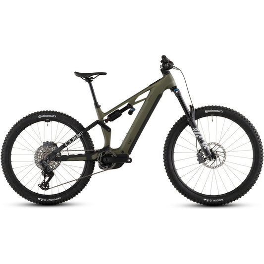 El MTB Cube Stereo Hybrid ONE77 HPC TM 800 Reedgreen/Matrix