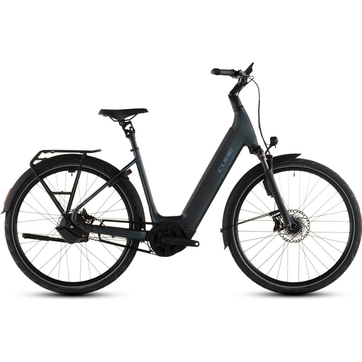 Hybridcykel el Cube Supreme Hybrid Deluxe SLT 600 Low Metalblue/Reflex