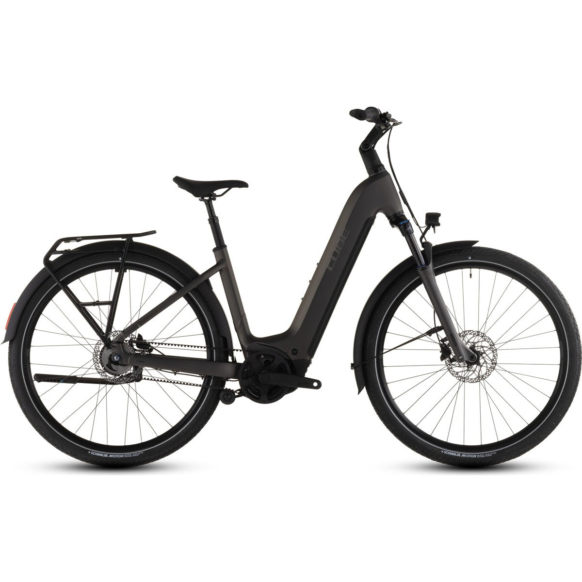 Hybridcykel el Cube Touring Hybrid Comfort SLX 800 Low Charcoal/Chrome