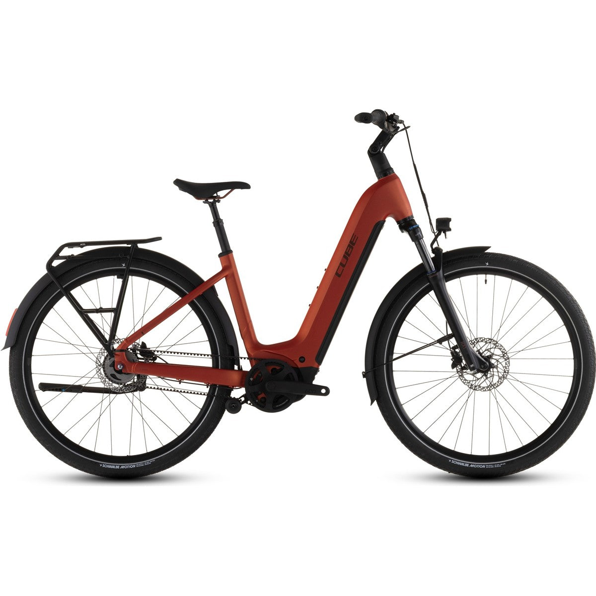 Hybridcykel el Cube Touring Hybrid Comfort SLX 800 Low Chilli/Chrome