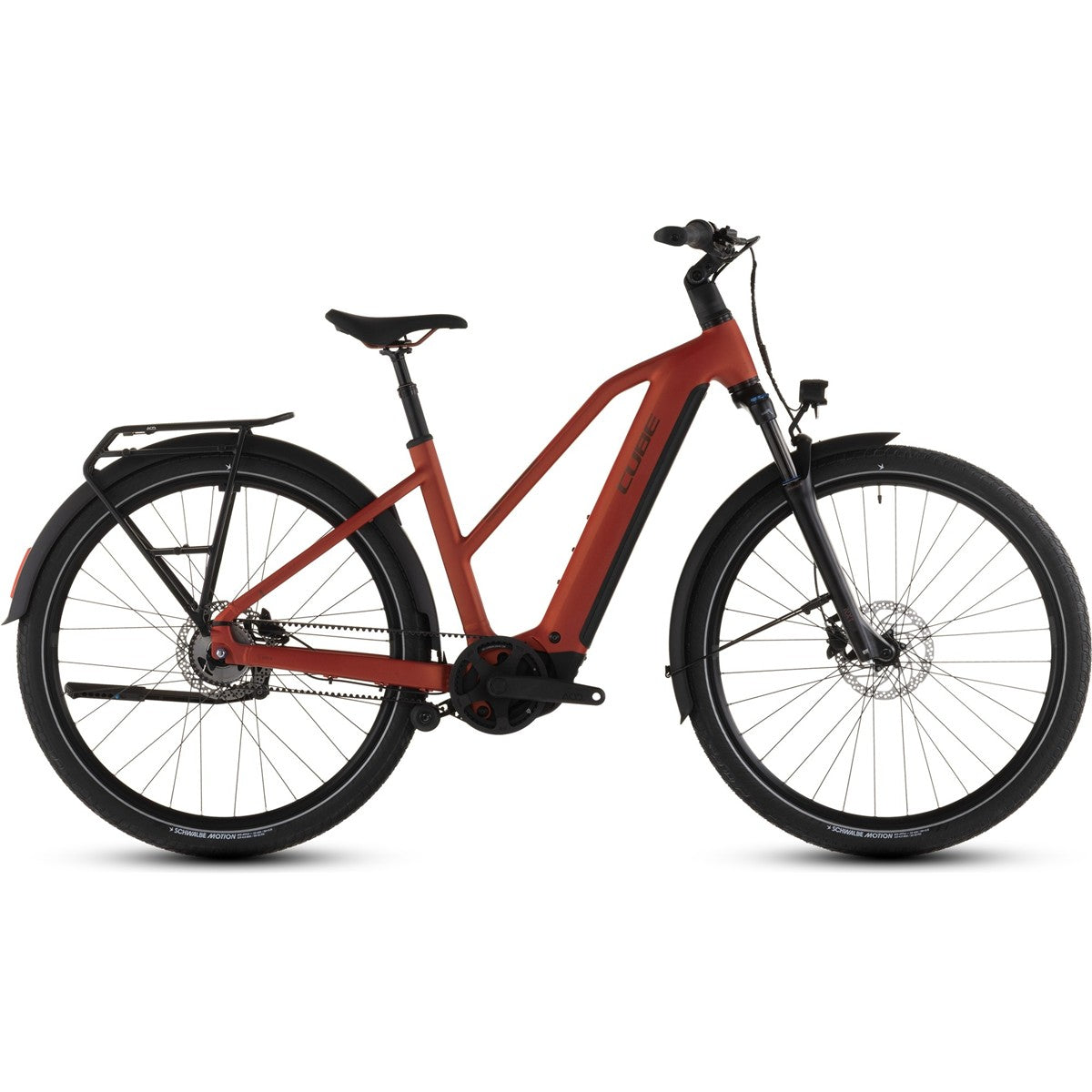 Hybridcykel el Cube Touring Hybrid Comfort SLX 800 Mid Chilli/Chrome