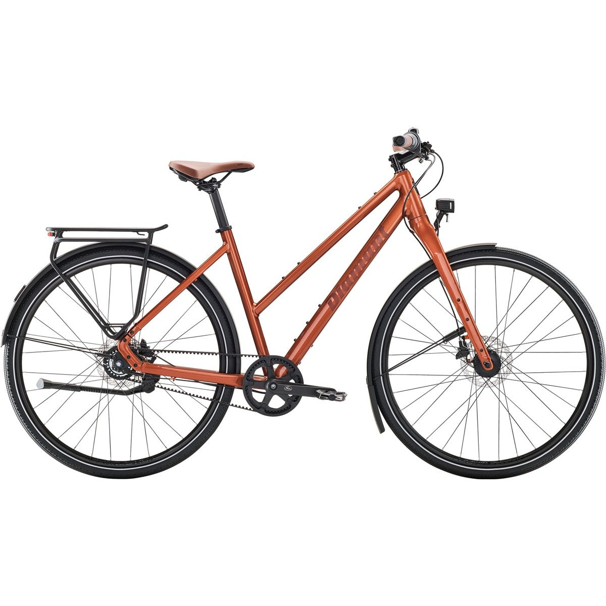 Hybridcykel Diamant Mahon Style Plus Midstep Kupfer Metallic