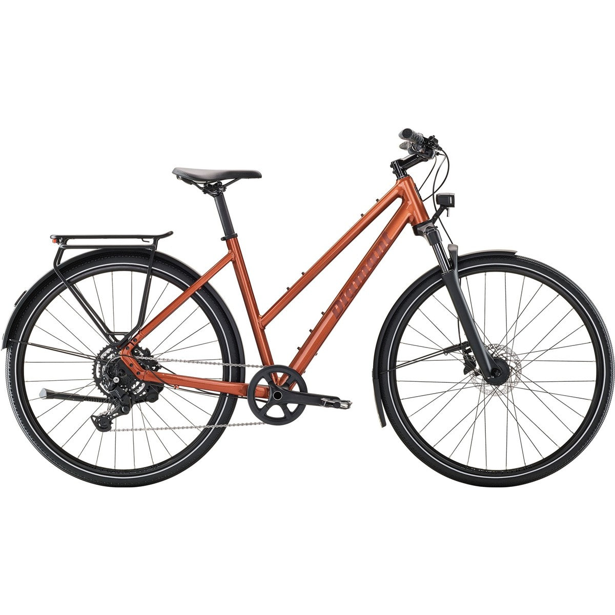 Hybridcykel Diamant Mahon Trip Core Midstep Kupfer Metallic