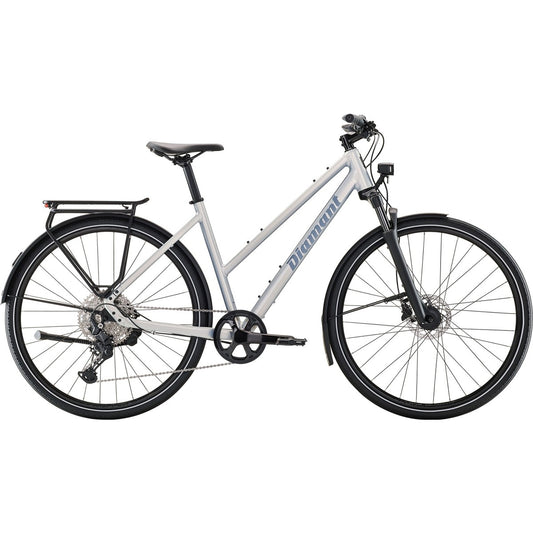Hybridcykel Diamant Mahon Trip Plus Midstep Halbmond Metallic