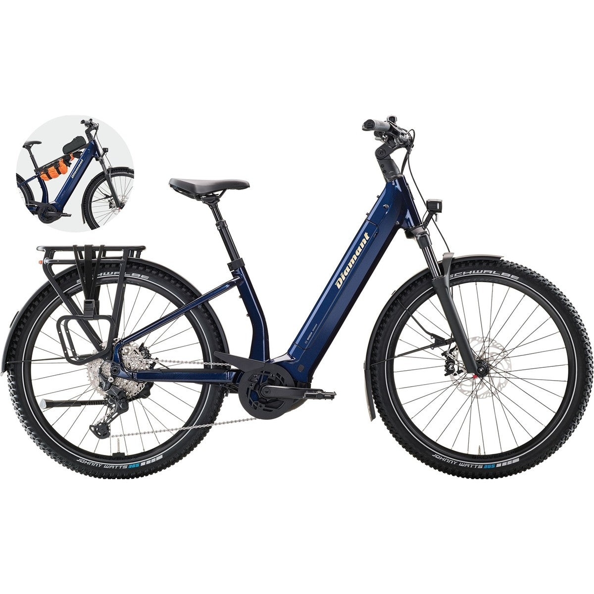 Elcykel Diamant Suvea Trip Plus 600Wh Mitternachtsblau
