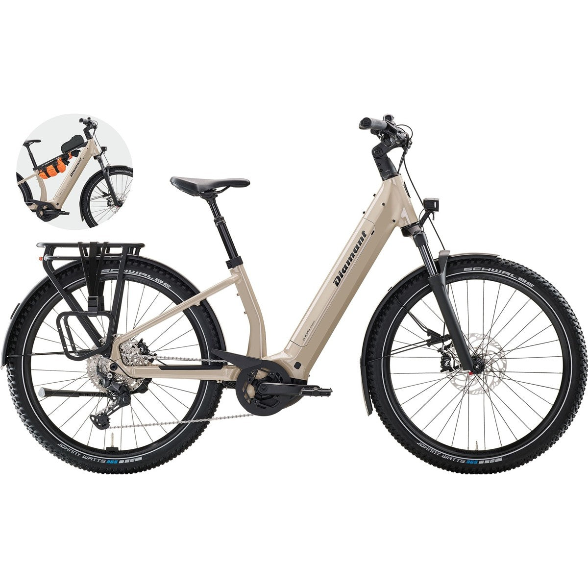 Elcykel Diamant Suvea Trip Plus 800Wh Lehmbeige