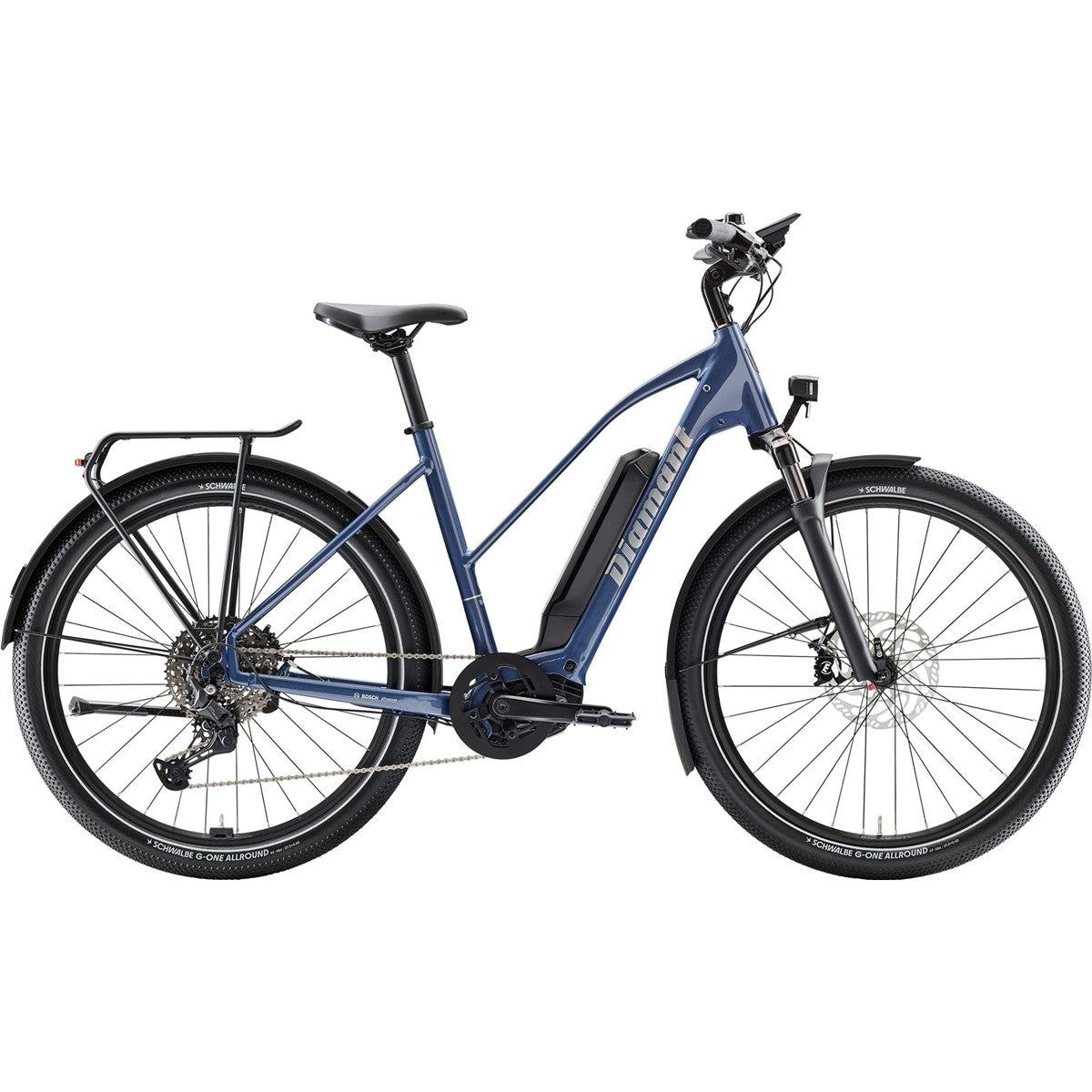 Elcykel Diamant Zing Trip Plus Midstep 400Wh Vergissmeinnichtblau Metallic