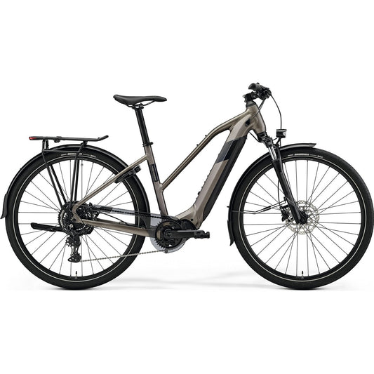 Hybridcykel el Merida eSpresso L 400 EQ Silk Warm Slate Grey/Black