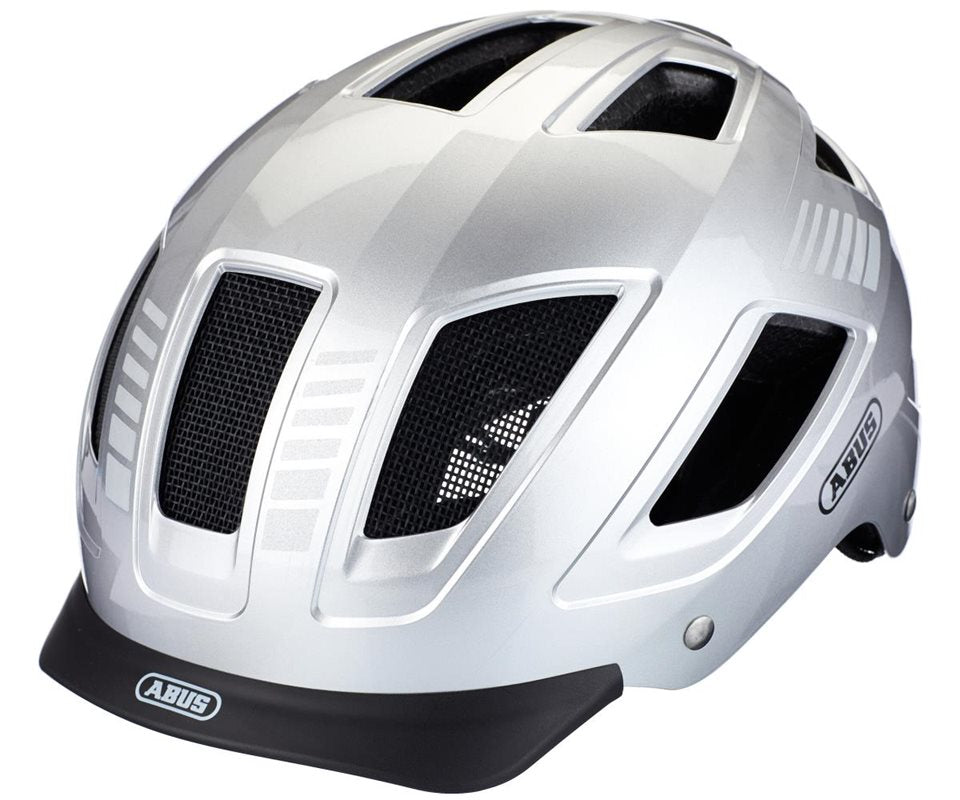 Abus Cykelhjälm Hyban 2.0 Signal Silver
