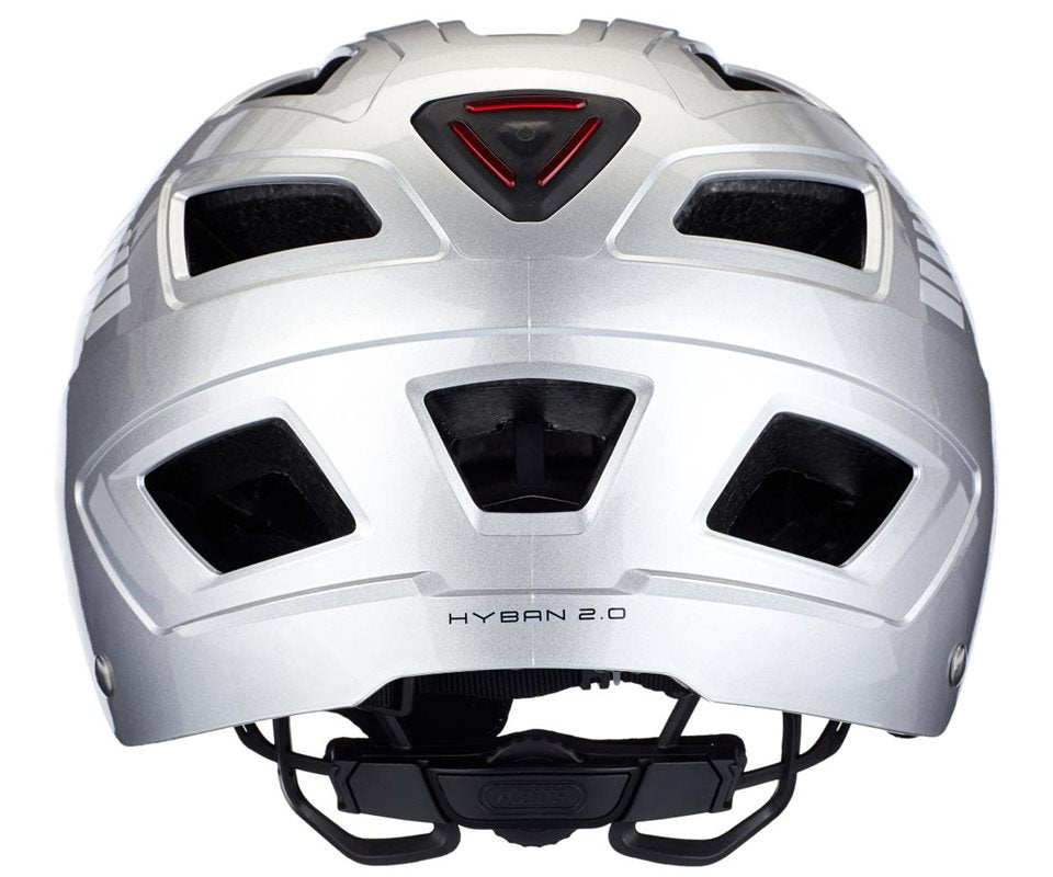 Abus Cykelhjälm Hyban 2.0 Signal Silver