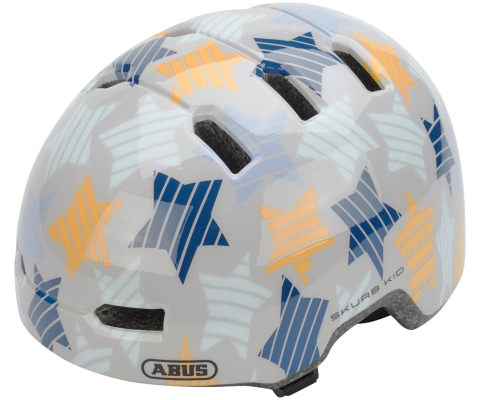 Abus Cykelhjälm Skurb Kid Grey Stars