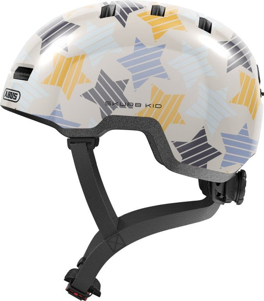 Abus Cykelhjälm Skurb Kid Grey Stars