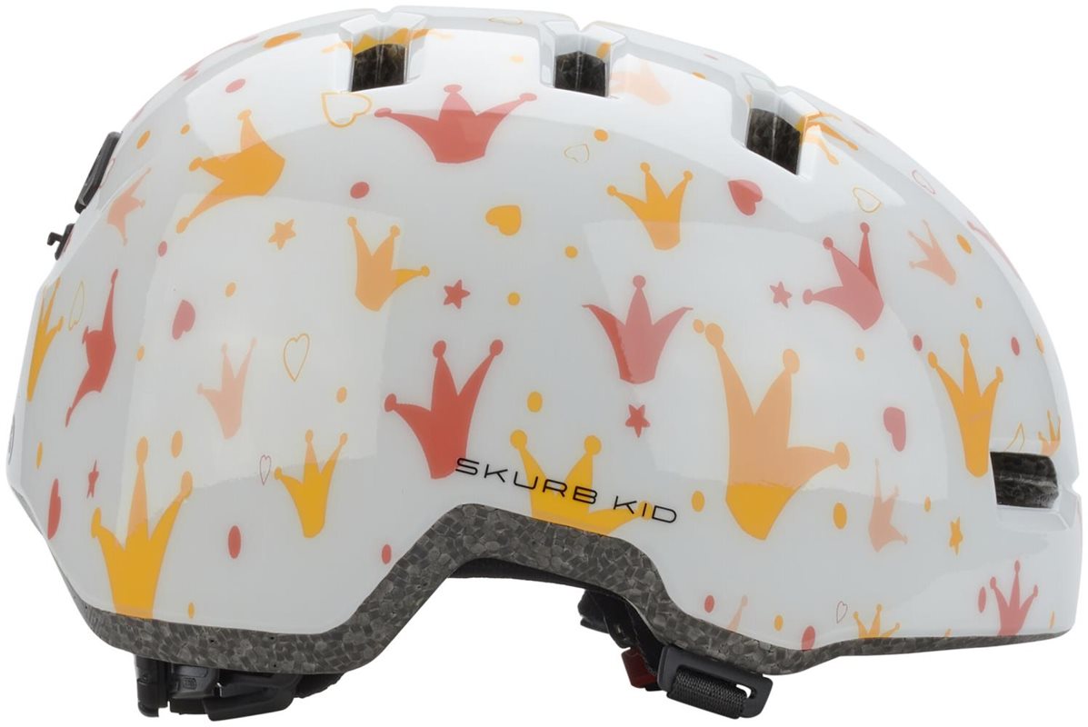 Abus Cykelhjälm Skurb Kid White Crowns
